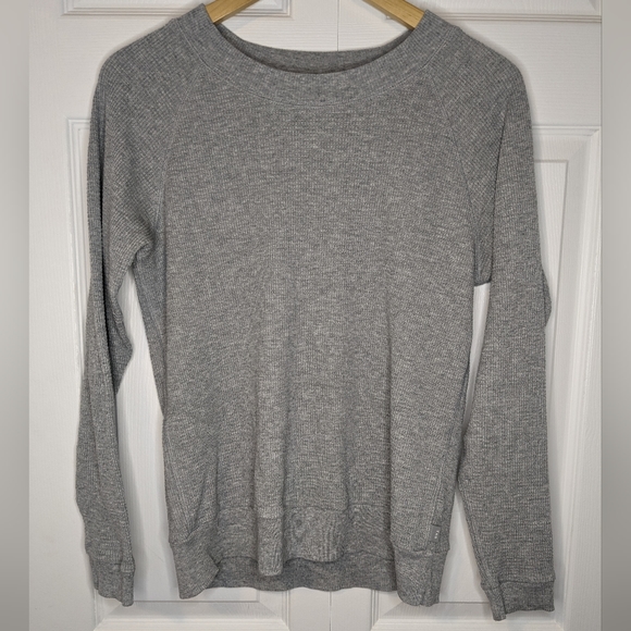 Tna Waffle Long Sleeve Top - Grey - Size XS - Picture 1 of 5